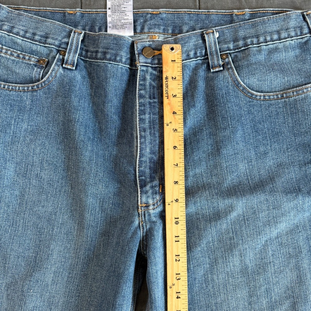Carhartt Relaxed Fit Work Jeans BD1483-M Utility Denim Medium Wash Blue 42x32 - Picture 11 of 14